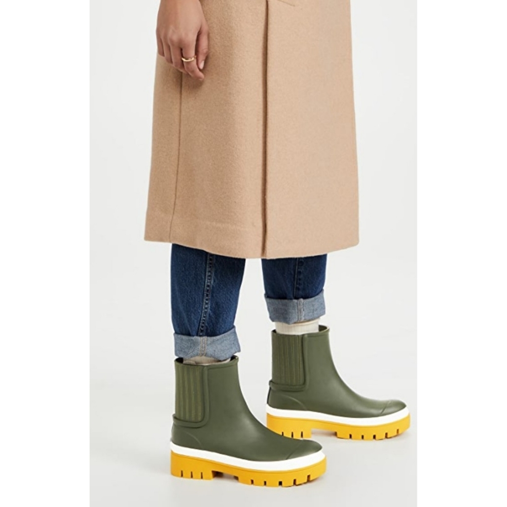 Tory Burch | Foul Weather Colorblock Lug Sole Boots in Leccio Size 7